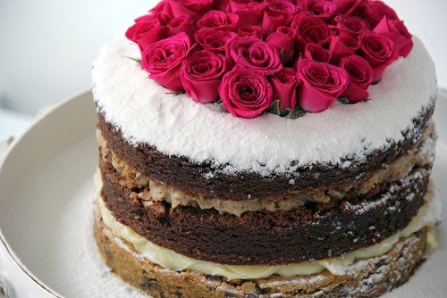 Cookie Cake com Flores Padrão